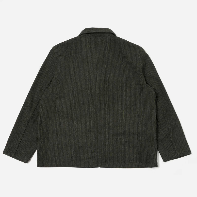 Utility Jacket Stripe Wool Mix black/olive