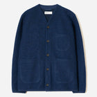 Wool Fleece Cardigan indigo