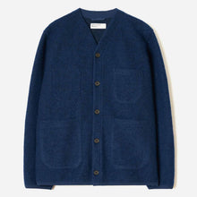 Wool Fleece Cardigan indigo
