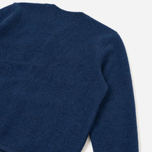 Wool Fleece Cardigan indigo