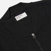 Wool Fleece Zip Bomber black Universal Works