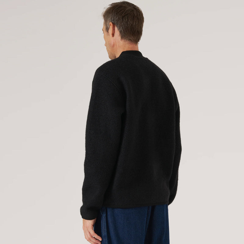 Wool Fleece Zip Bomber black Universal Works
