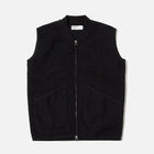 Wool Fleece Zip Waistcoat black Universal Works