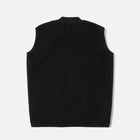 Wool Fleece Zip Waistcoat black Universal Works