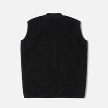 Wool Fleece Zip Waistcoat black Universal Works