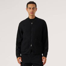 Wool Fleece Zip Waistcoat indigo