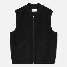 Wool Fleece Zip Waistcoat indigo