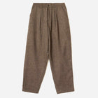 Wool Herringbone Pleated Track Pant brown