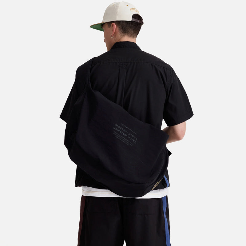 master-piece x U.W. Large Canvas Shoulder Bag black Universal Works