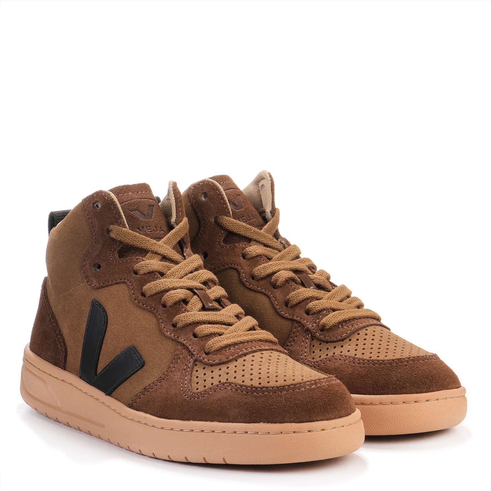 V-15 Midtop Suede brown/black