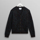 Alban Cardigan Floral Text Jcqrd black/green Wax London