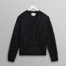 Alban Cardigan Floral Text Jcqrd black/green Wax London