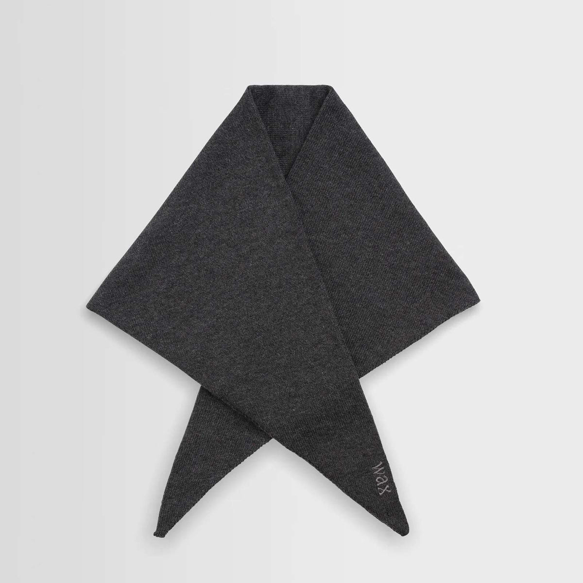 Arnold Knitted Rib Scarf charcoal