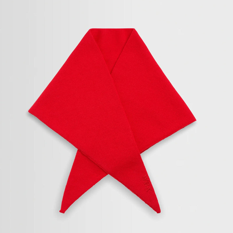 Arnold Knitted Rib Scarf red