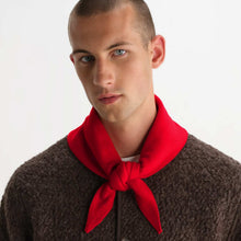 Arnold Knitted Rib Scarf red
