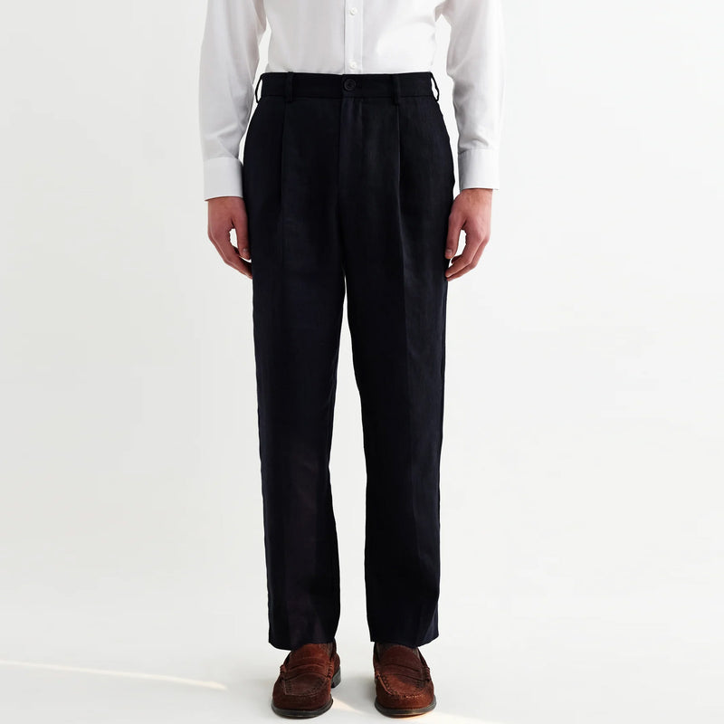 Aubyn Linen Trousers navy