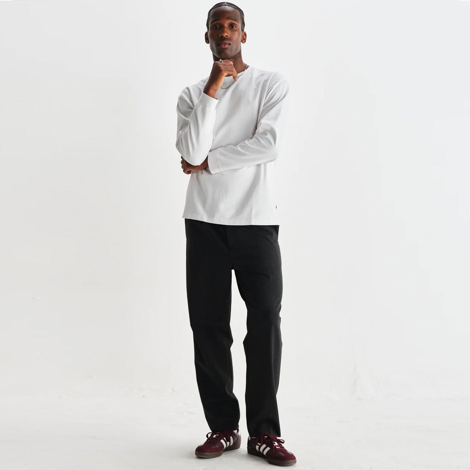 Aubyn Wool Blend Twill Trouser charcoal Wax London