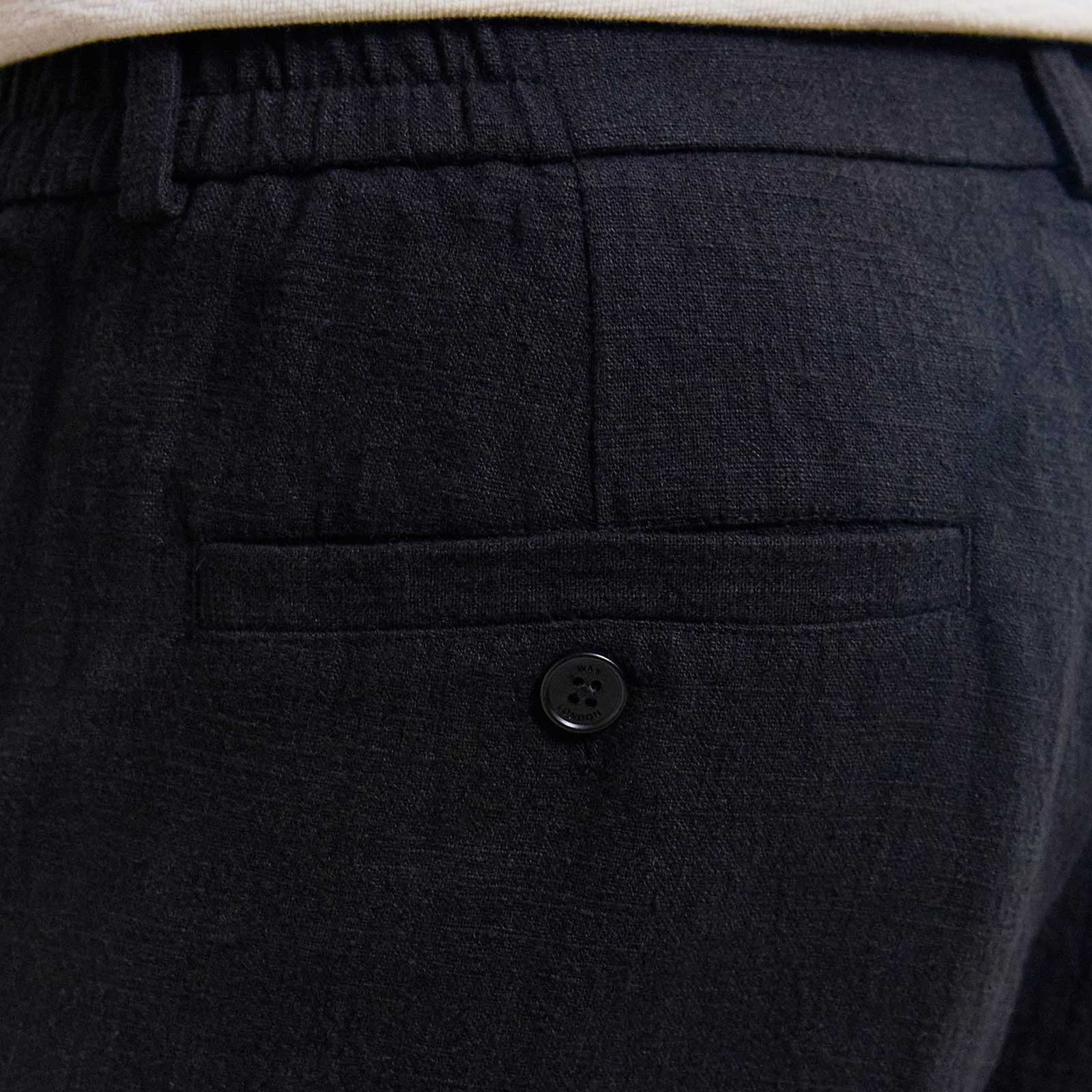 Bayham Linen Blend Trousers black Wax London