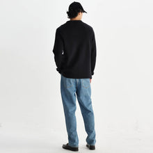 Carter Open Collar Polo Milano Knit black Wax London