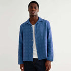 Corey L/S Cotton Dobby Shirt check blue Wax London