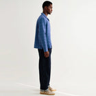 Corey L/S Cotton Dobby Shirt check blue Wax London