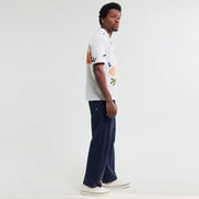 Didcot S/S Chunky Flower Stitch Shirt ecru/multi Wax London