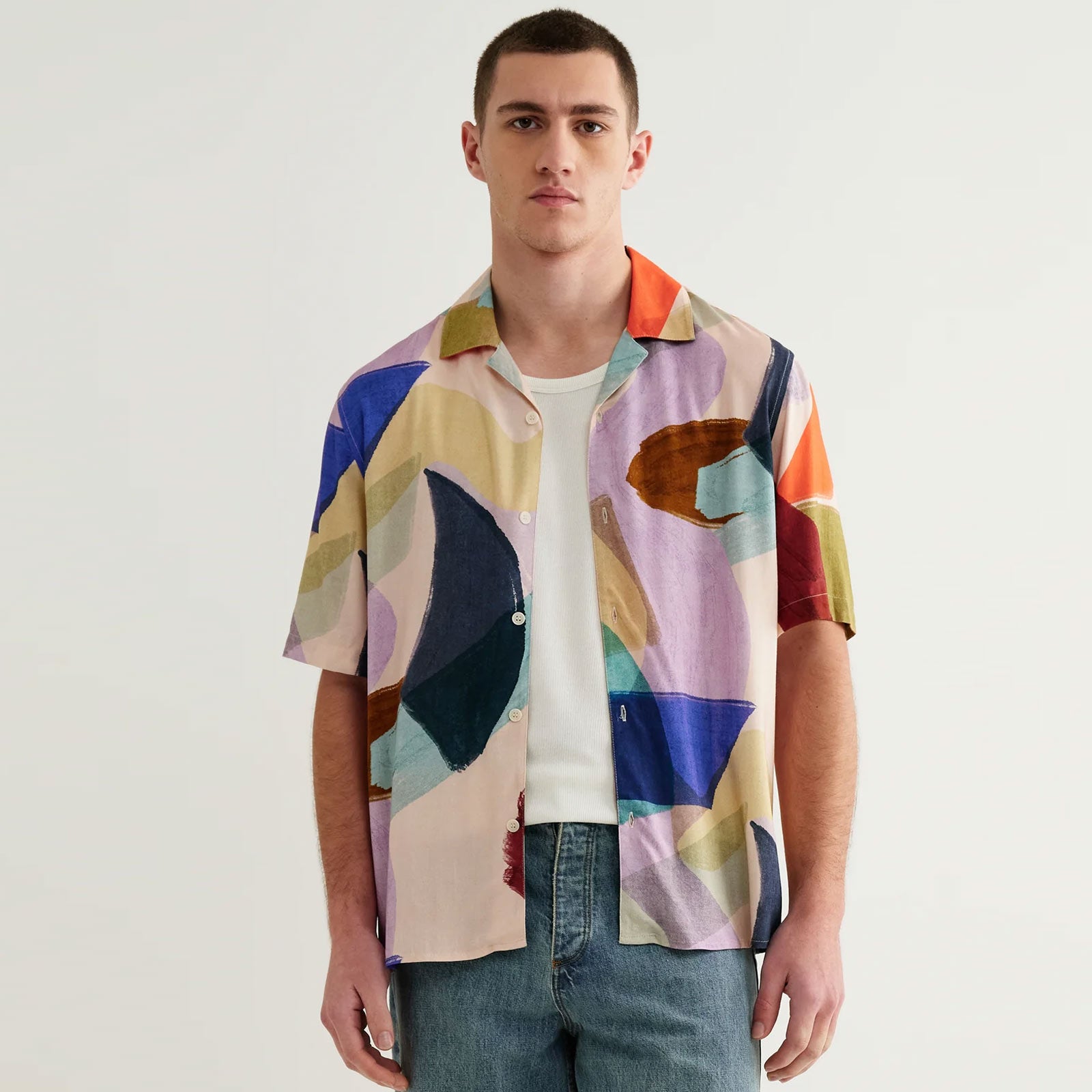 Didcot S/S Painted Shapes Shirt multi Wax London