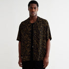Didcot S/S Two Tone floral Shirt black/brown Wax London