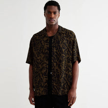 Didcot S/S Two Tone floral Shirt black/brown Wax London