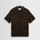 Didcot S/S Two Tone floral Shirt black/brown Wax London