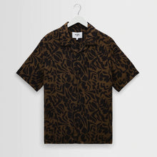 Didcot S/S Two Tone floral Shirt black/brown Wax London