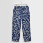 Kurt Floral Jacquard Trousers blue/ecru Wax London