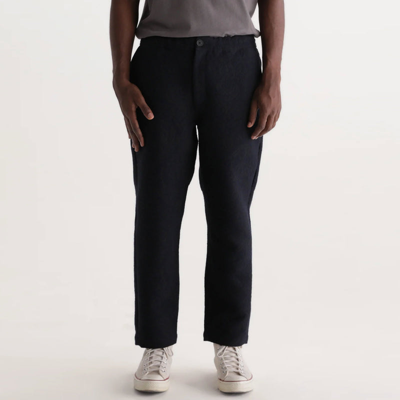 Kurt Tonal Jacquard Trousers navy/black