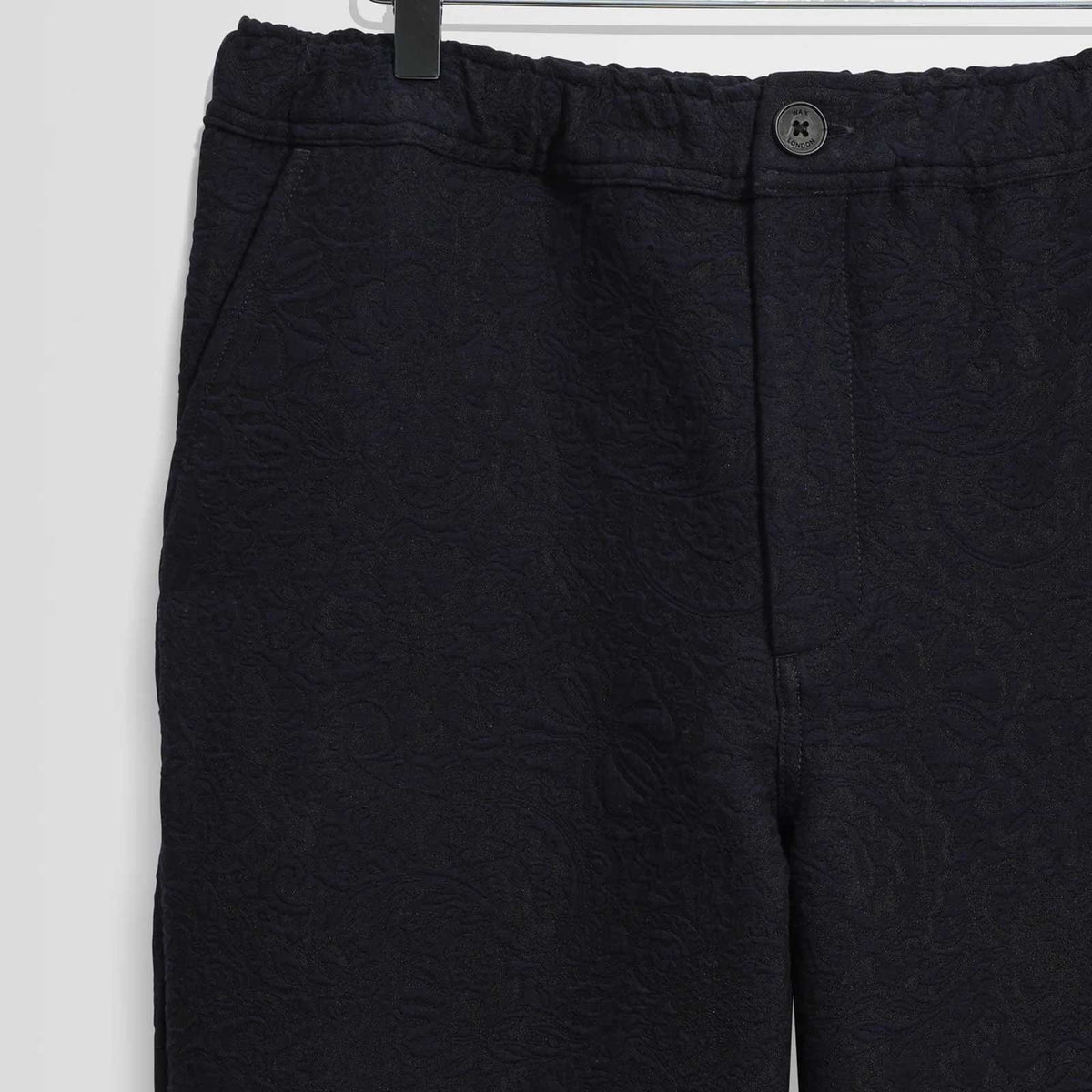 Kurt Tonal Jacquard Trousers navy/black