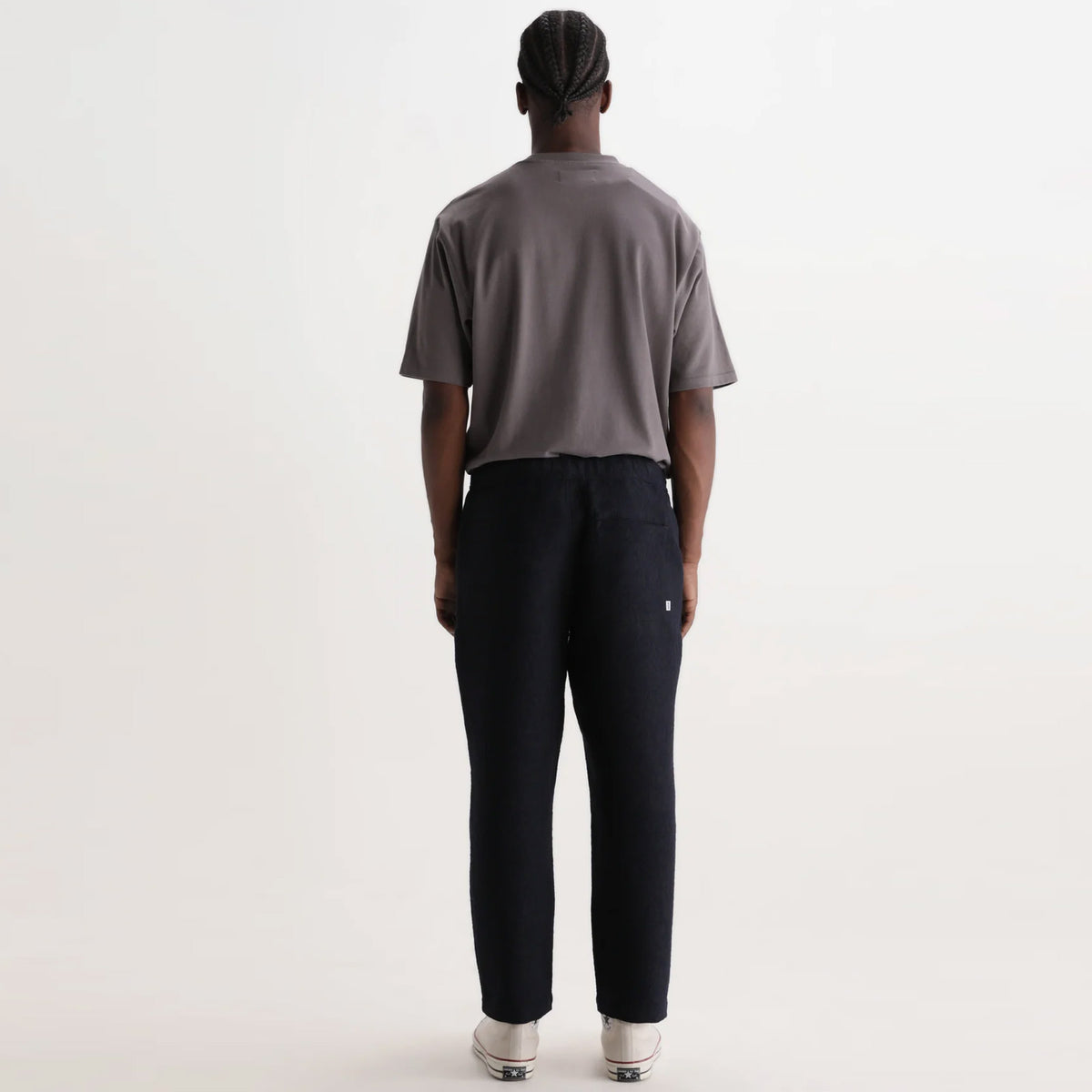 Kurt Tonal Jacquard Trousers navy/black