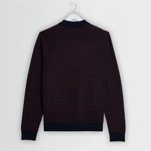 Oban Mini Geo Multi L/S Polo brown/navy