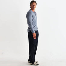 Oban Polo Diamond Stripe grey blue Wax London