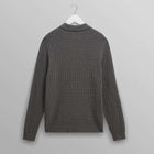 Oban Polo Diamond Stripe grey marl Wax London
