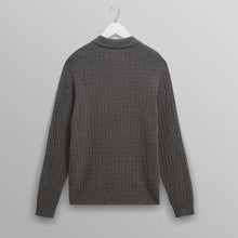 Oban Polo Diamond Stripe grey marl Wax London