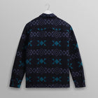 Otto Overshirt  Blanket Quilt navy/teal Wax London