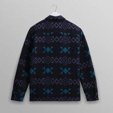 Otto Overshirt  Blanket Quilt navy/teal Wax London