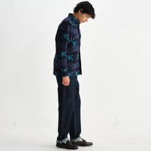 Otto Overshirt  Blanket Quilt navy/teal Wax London