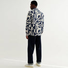 Otto Overshirt Geo Block Quilt blue/ecru Wax London