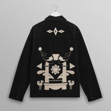 Rockley Overshirt Velvet Applique black/ecru Wax London