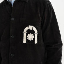 Rockley Overshirt Velvet Applique black/ecru Wax London