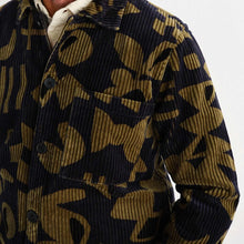Rockley Oveshirt Shapes Jumbo Cord navy/khaki Wax London