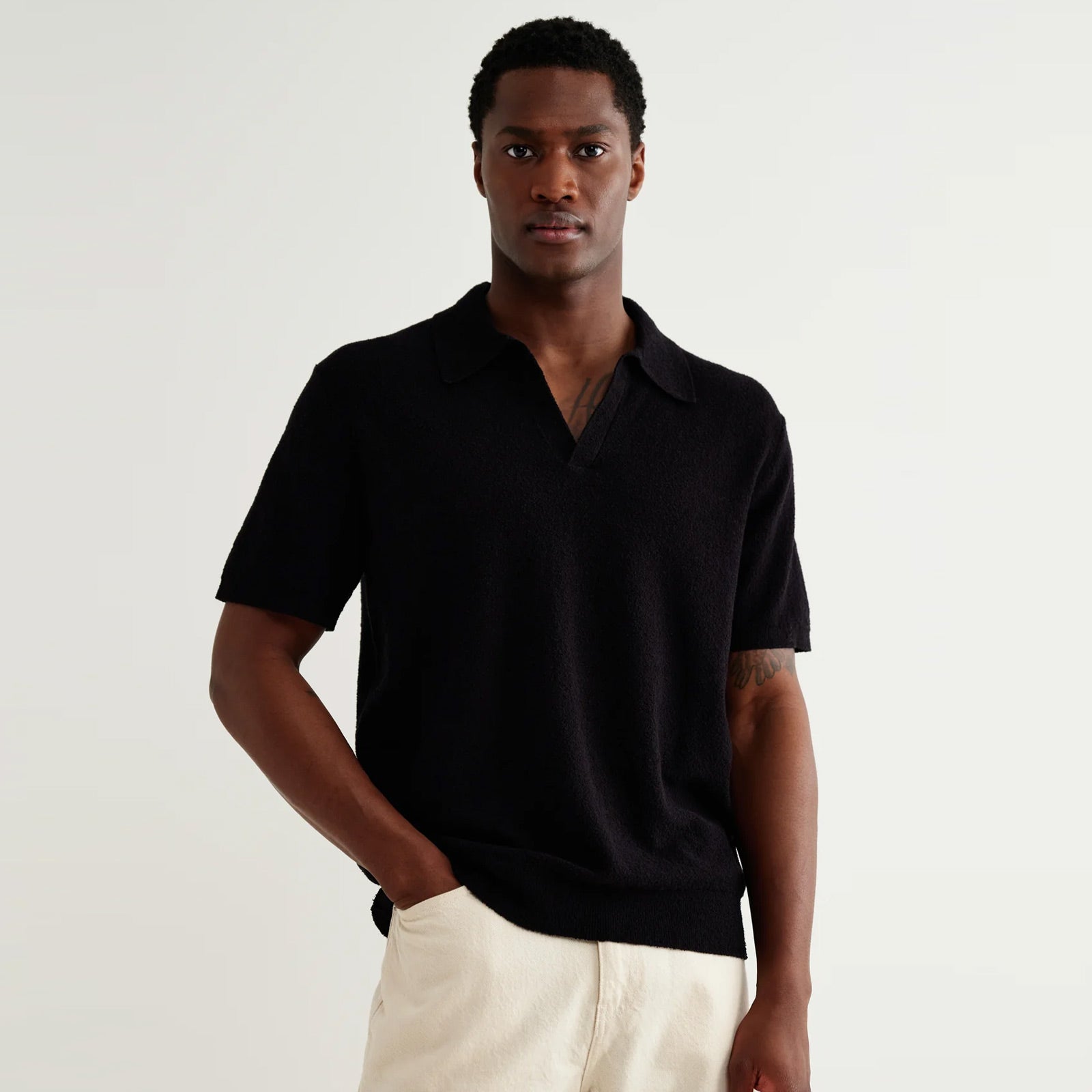 Siena S/S Polo black Wax London