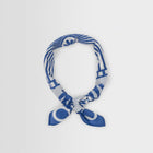 Sloane Neckscarf ecru/blue Wax London