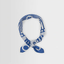 Sloane Neckscarf ecru/blue Wax London