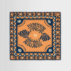Sloane Painted Flower Neckscarf orange/navy Wax London